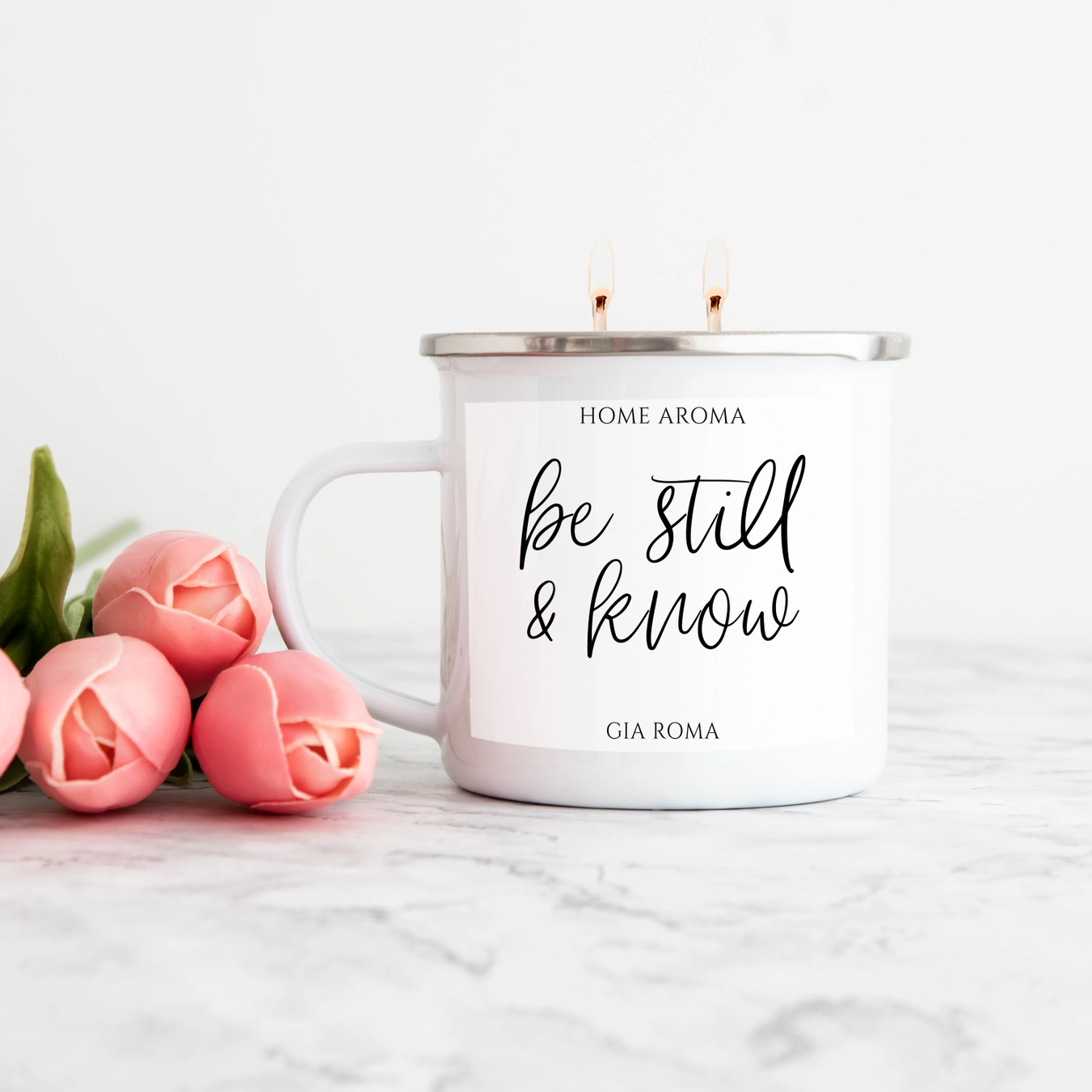 "Be Still & Know" Goji Berry Mango "TAKE ME AWAY" 16 OZ Resuable Candle Mug