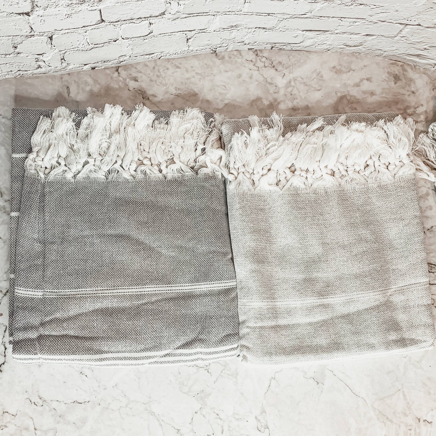 Turkish Cotton Towels - Oversized Beach Towels | Decorative: Azra Gray