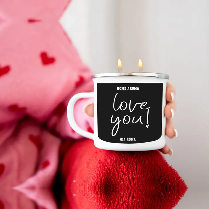 "Love You" Captivating Connections Scented 16 Oz Reusable Candle Mug