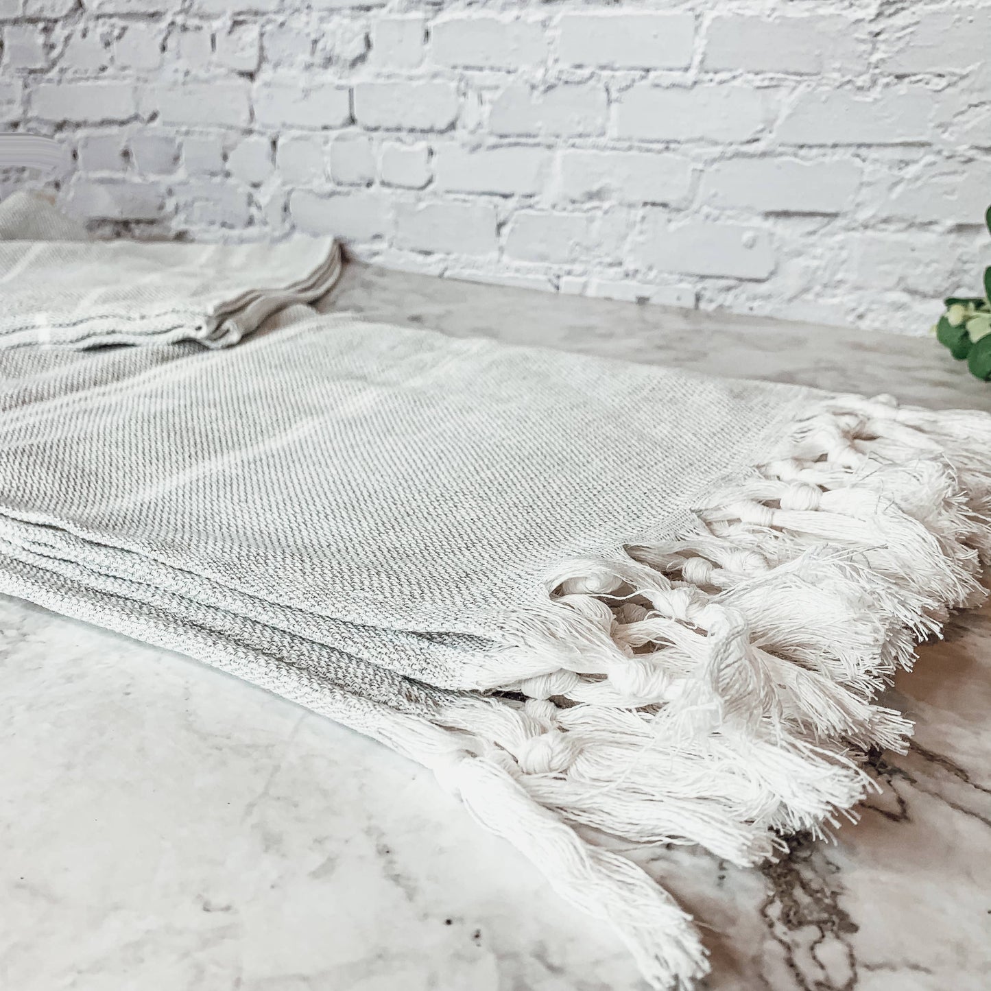 Turkish Cotton Towels - Oversized Beach Towels | Decorative: Azra Gray