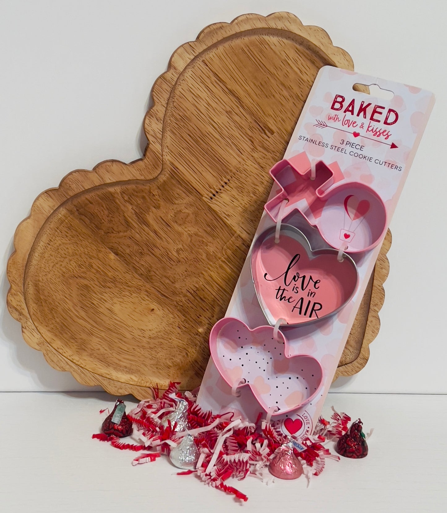 BAKED with love & kisses 3 Piece Stainless Steel Cookie Cutters