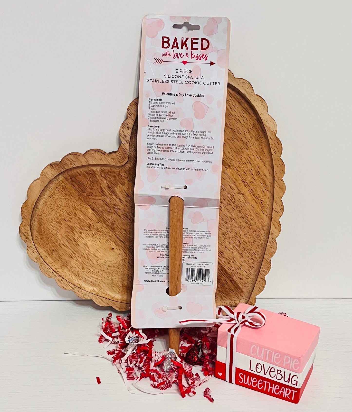 BAKED with love & kisses Gnome 2 Piece Stainless Steel Cookie Cutter & Silicone Spatula