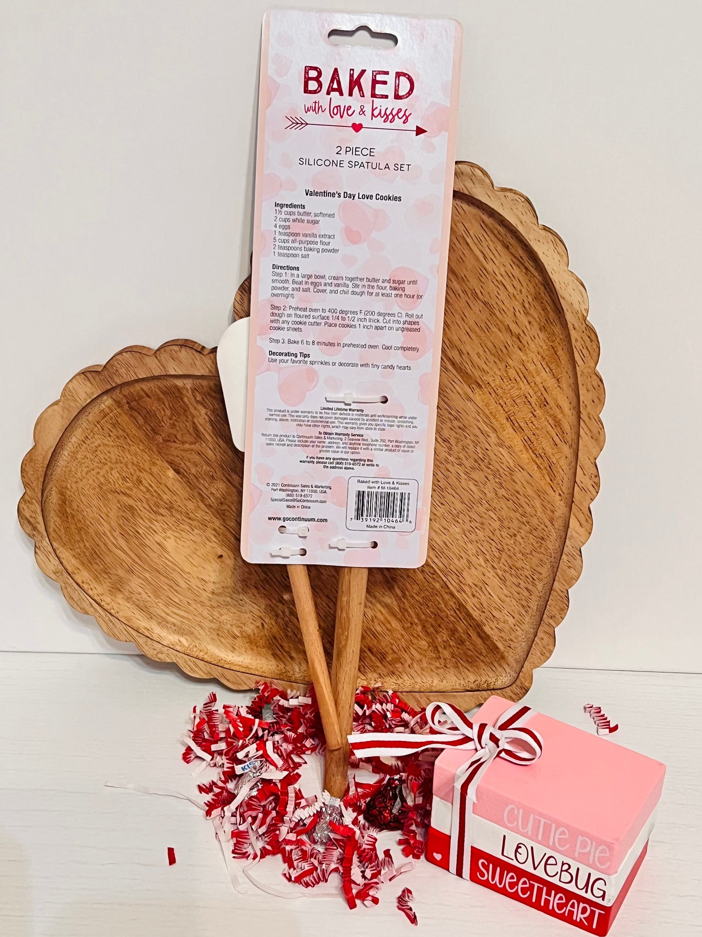 BAKED with love & kisses "Hugs & Kisses" 2 Piece Silicone Spatula Set