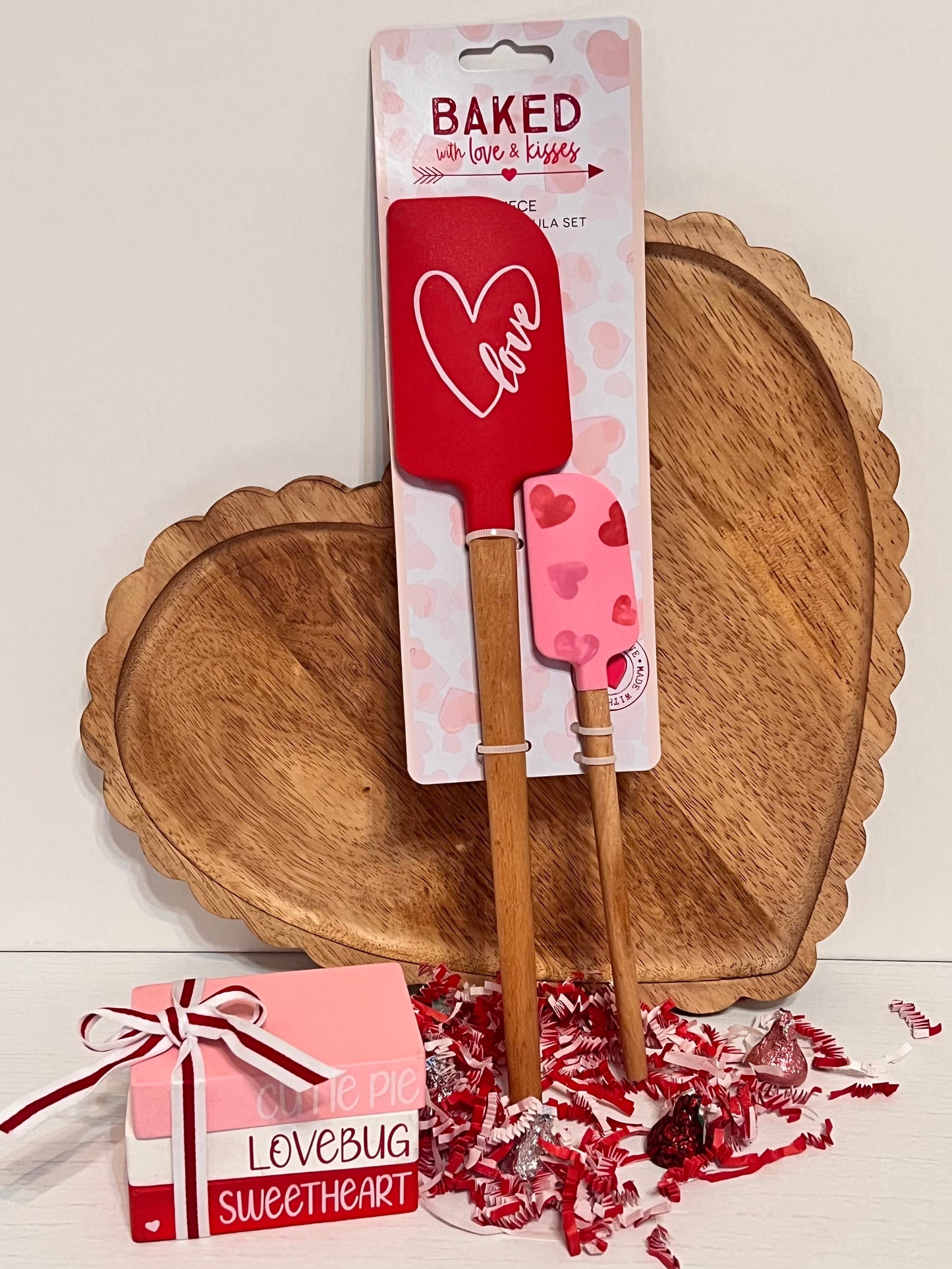 BAKED with Love & Kisses 2 Piece Silicone Spatula Set