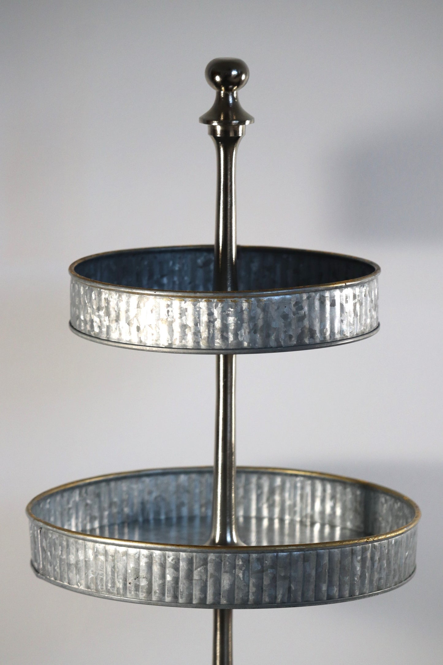 Galvanized 3-Tiered Serving Tray and Display Stand