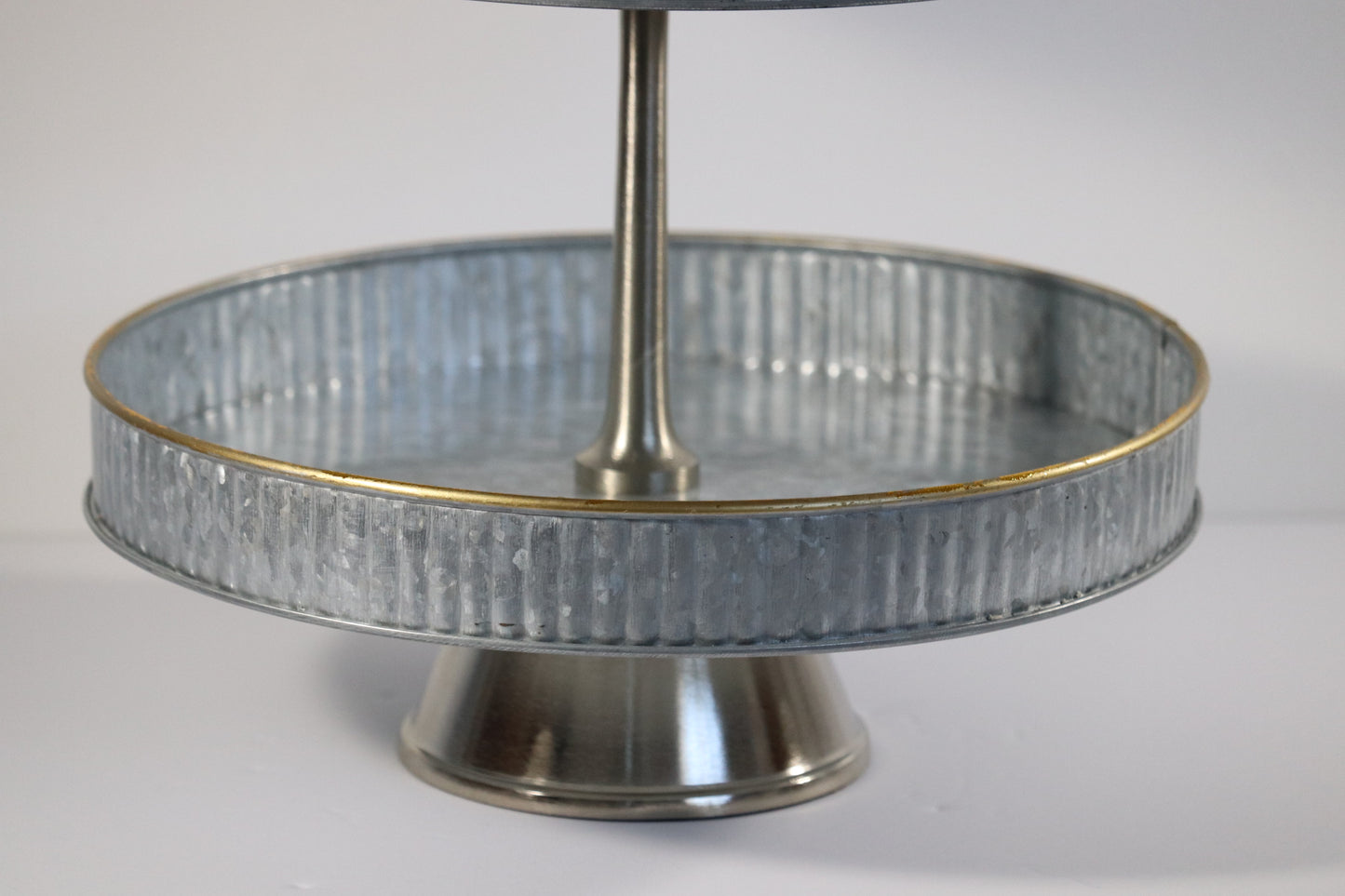 Galvanized 3-Tiered Serving Tray and Display Stand