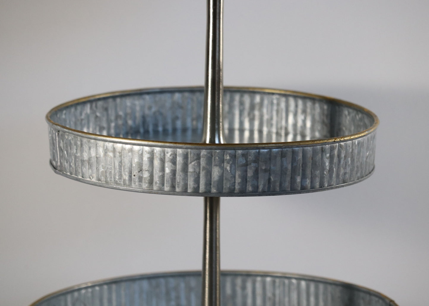 Galvanized 3-Tiered Serving Tray and Display Stand