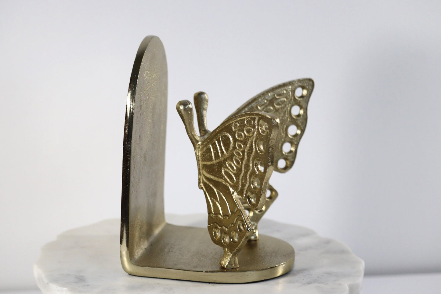 Handcrafted Gold Butterfly Bookend