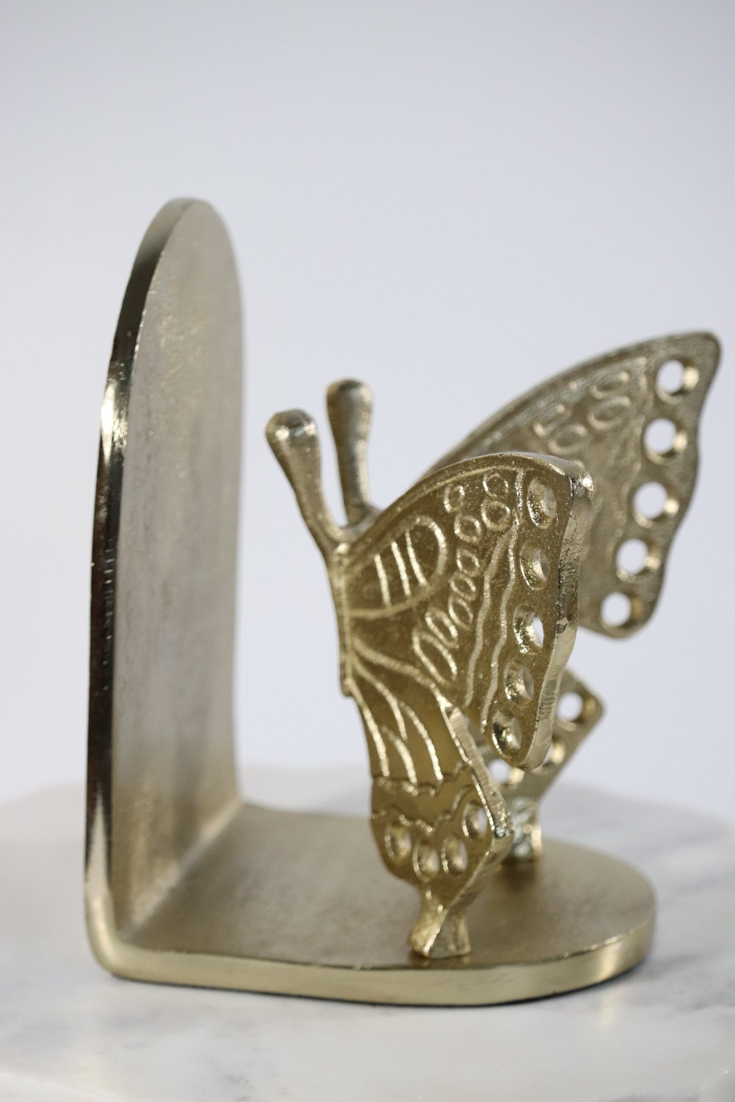 Handcrafted Gold Butterfly Bookend