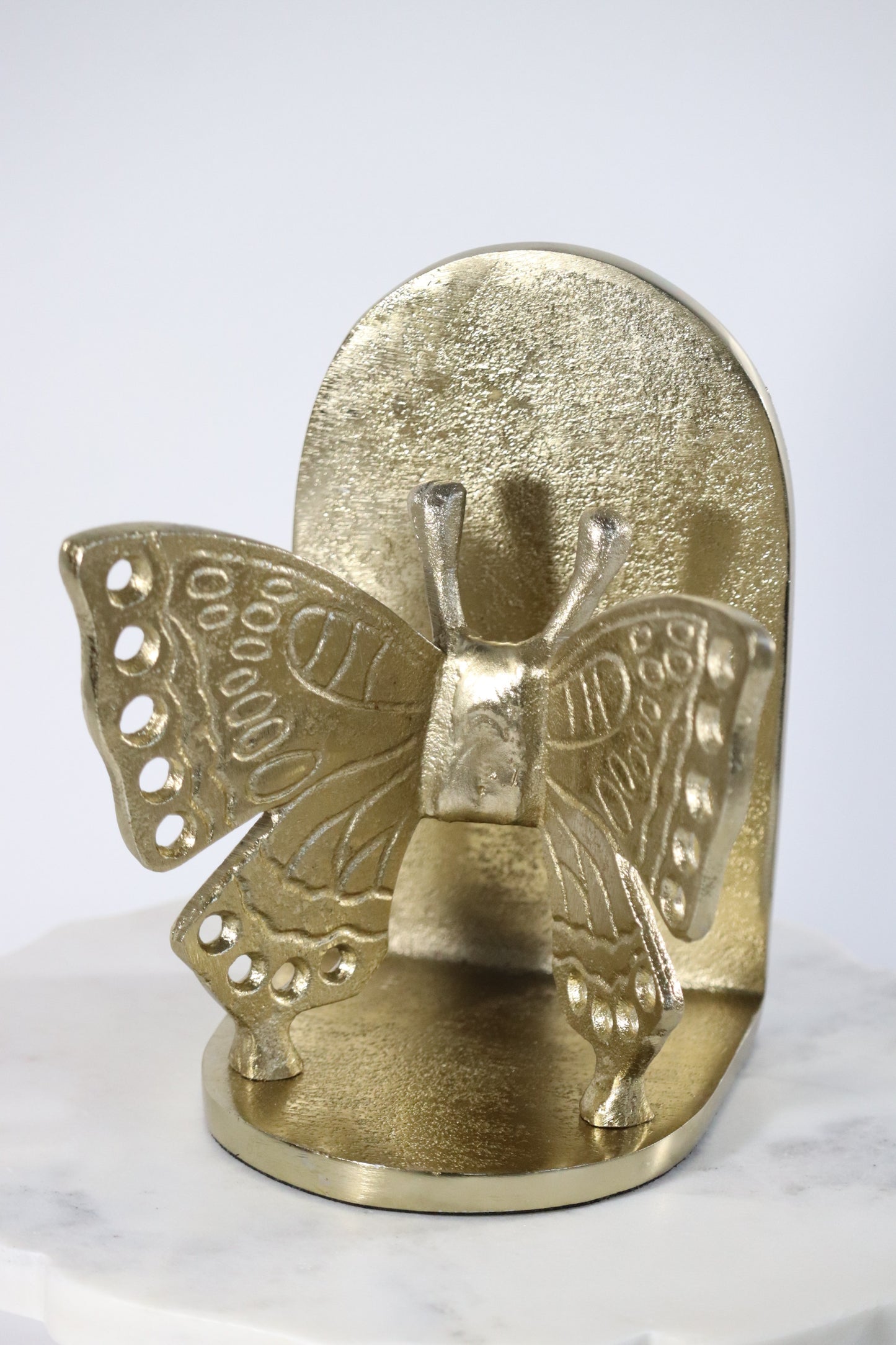 Handcrafted Gold Butterfly Bookend