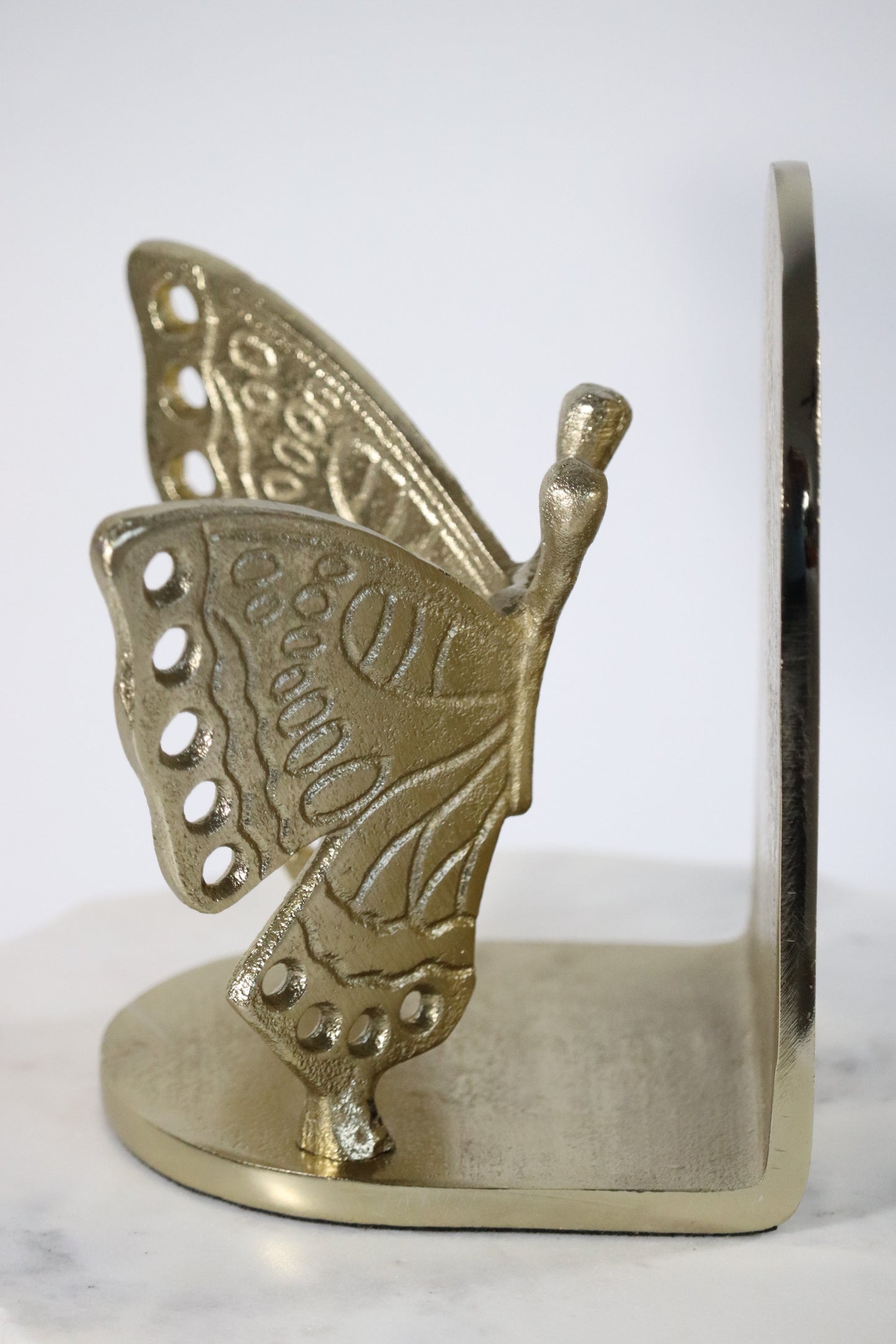 Handcrafted Gold Butterfly Bookend