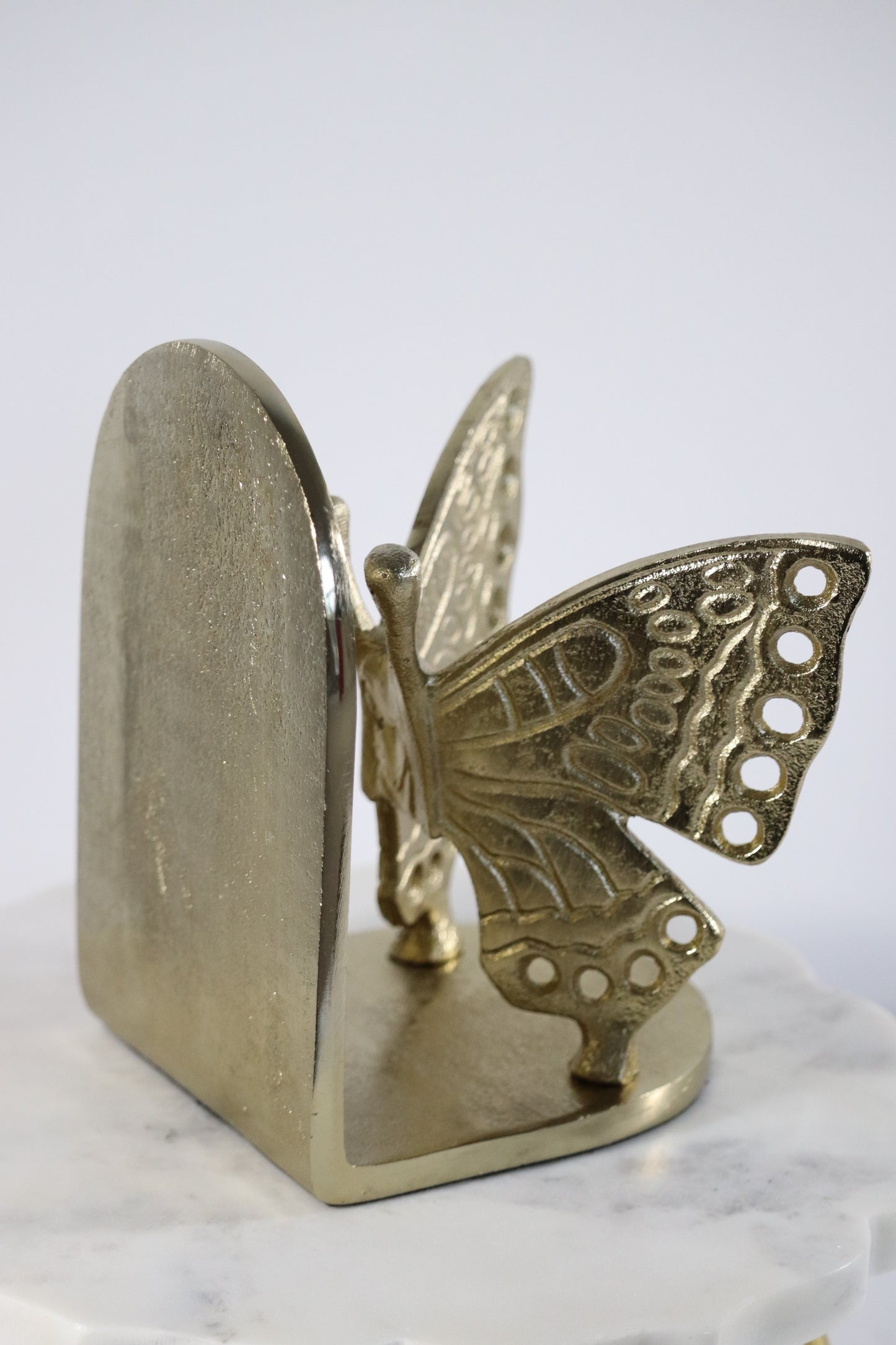 Handcrafted Gold Butterfly Bookend