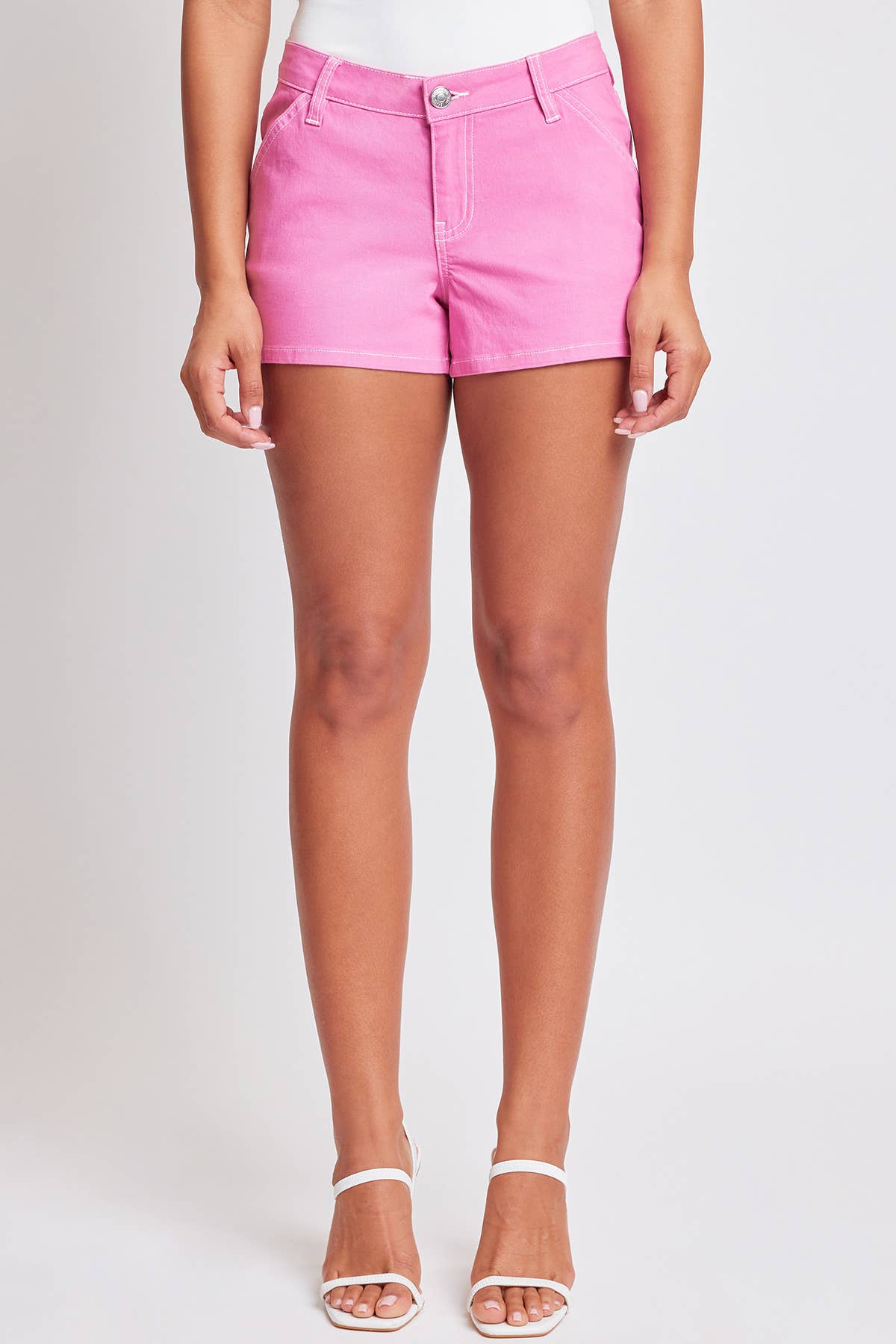 YMI Junior Mid Rise Carpenter Short -Flamingo-Size 1