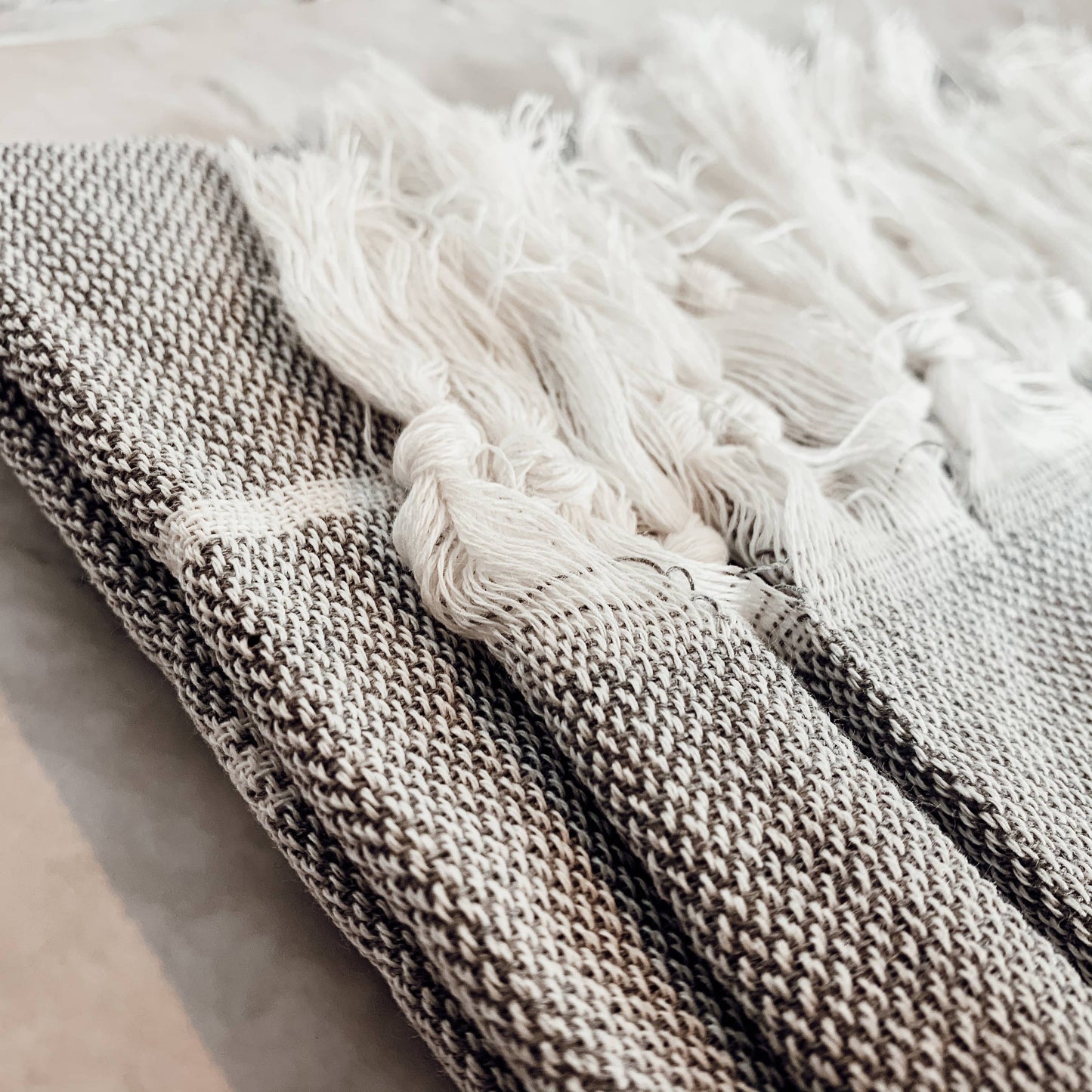 Turkish Cotton Towels - Oversized Beach Towels | Decorative: Azra Gray